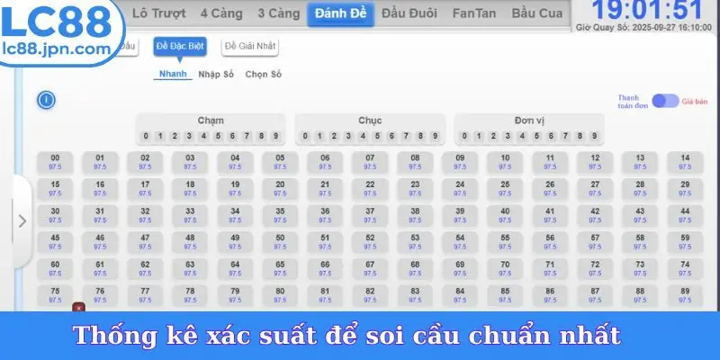 Thống kê xác suất để soi cầu chuẩn nhất